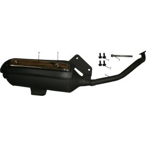 Echappement China Touring bleu