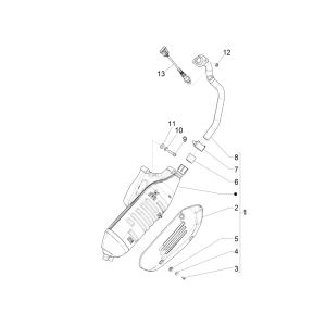 Système d'échappement Vespa GTS 125 4 temps IE ABS Euro4 2016-2018