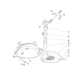 Pot d'échappement Vespa GTS 300 HPE 4T 4V IE ABS E4 2019 (EMEA)
