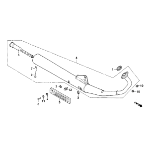Pot d'échappement Honda MB80