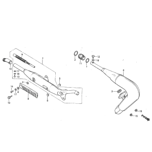 Pot d'échappement Honda MT50