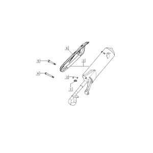 Pot d'échappement Kymco Agility 10' 4 temps sportif bleu