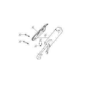 Echappement Kymco Agility 12' 4 temps argent