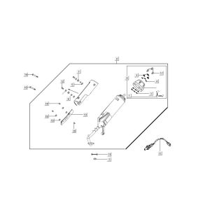 Echappement Kymco Agility 16'+ injection 4 temps euro4 bleu mat