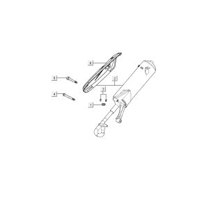 Pot d'échappement Kymco Agility Fat 12' 4 temps marron