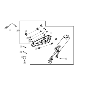 Echappement Kymco Agility FR 12' 4 temps euro4 noir