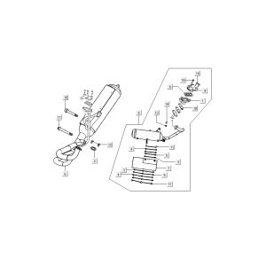 Echappement Kymco B&W LC 2 temps argent