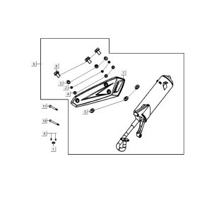 Echappement Kymco Delivery 4 temps blanc