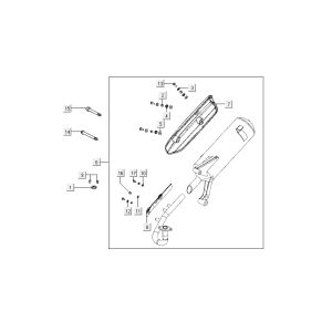 Echappement Kymco Like 4 temps tecno argent comme T T 2015