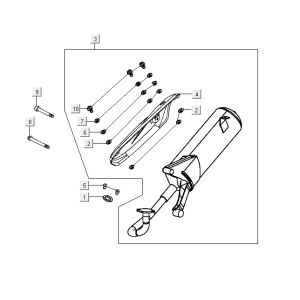 Pot d'échappement Kymco Vitality 4T AC anthracite