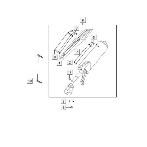 Echappement Kymco VP50 4t ac chêne métallisé