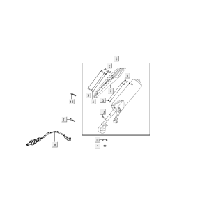 Echappement Kymco VP50i injection euro 4 tecno argent