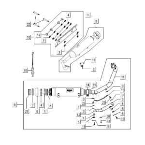 Pot d'échappement Kymco Xciting 500i