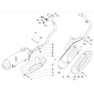 Système d'échappement ABS Liberty 125 IGET 4T 3V IE E4 2015 - 2019 (EMEA)