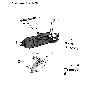 Pot d'échappement Peugeot Citystar 50 Marron