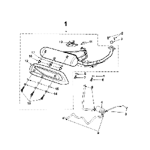 Pot d'échappement Peugeot Speedfight 4 4 temps Bleu/Noir