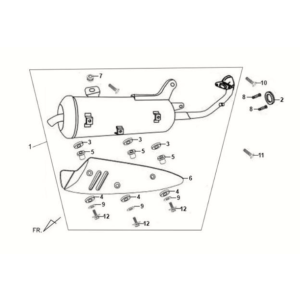 Pot d'échappement Sym Fiddle II 125S