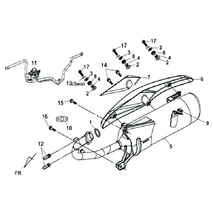 Échappement Sym Orbit II (WH8018P) blanc