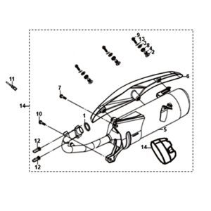 Uitlaat Sym Orbit III 125I E4