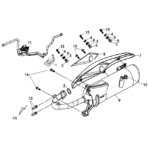 Echappement Sym Symphony SR (BK5560) noir