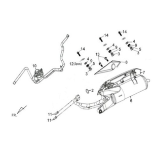 Pot d'échappement Sym X'PRO 125
