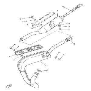 Echappement Yamaha DT-50 MX
