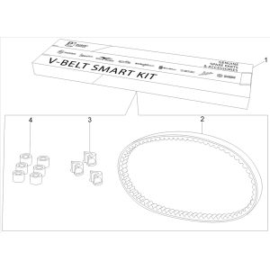 Kit de courroies trapézoïdale Piaggio Beverly 300 IE ABS E4 2016 - 2020 (EMEA)