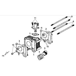 Joint de culasse/joint de pied Sym XPRO 50 E4