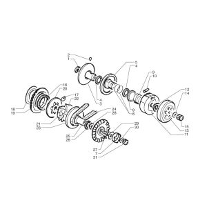 Variateur d'embrayage Yamaha Aerox 2 temps
