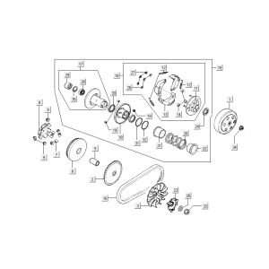 courroie trapézoïdale Kymco Sento 4-temps Spring White