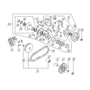 Variateur d'embrayage Kymco Downtown 125i