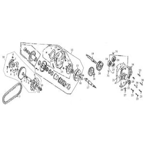 Pièces de variateur Turbo RG50 125cc