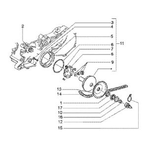Variateur Gilera Runner 180cc FXR 2 temps