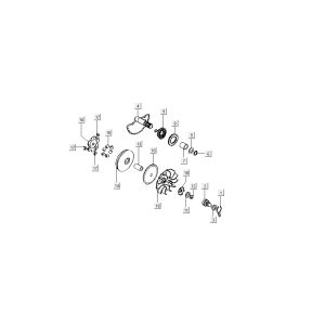 Variateur Kymco B&W LC 2 temps argent