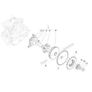 Variateur 3 V Vespa Primavera 4 temps (injection Euro5 IGET)