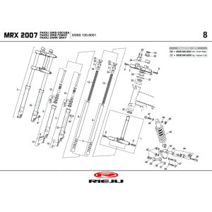 Suspension 2 Rieju MRX P-up noire 2008 2 temps