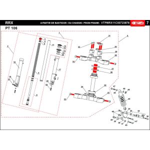 Suspension 2 Rieju RRX noir 2009 2 temps