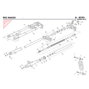 Suspension 2 Rieju Rs2 Naked noir 2005 2 temps