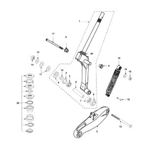 Suspension Peugeot Speedfight 2 AC E2 2 temps