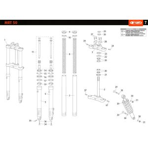 Suspension Rieju MRT SM noir 2010 2 temps