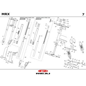 Suspension Rieju MRX bleu 2004 2 temps