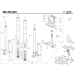 Suspension Rieju MRX pro noir SRS 2008 2 temps