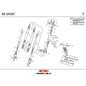 Suspension Rieju RR bleu 2002 2 temps