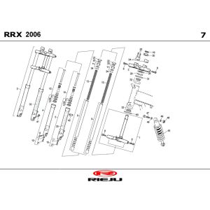 Suspension Rieju RRX blanc 2009 2 temps