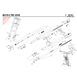 Suspension Rieju Rs2 pro orange 2009 2 temps