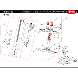 Suspension Rieju Spike-X noir 2006 2 temps