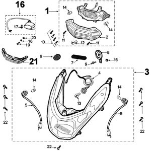 Eclairage Peugeot Kisbee original euro4