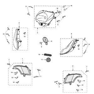 Éclairage Peugeot Vivacity 3 2 temps