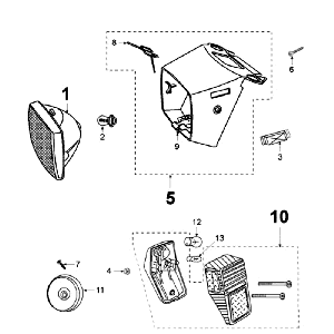 Eclairage Peugeot Vogue Noir