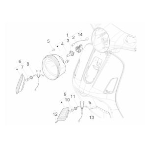 Éclairage avant GTS 125 IE